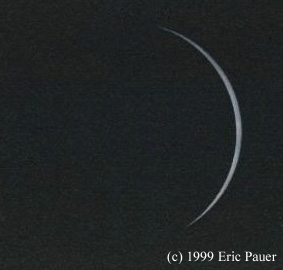Slender solar crescent minutes after third contact