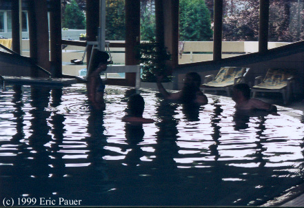 Eclipse discussion in the Heviz mineral baths
