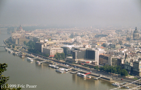 Overlooking Pest side of Budapest